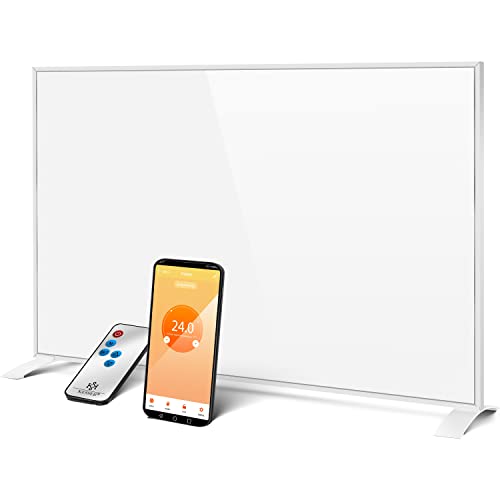 KESSER® Smartes Infrarotheizung-Standgerät - Elektroheizung mit App (iOS & Android) + Remote (550 Watt)